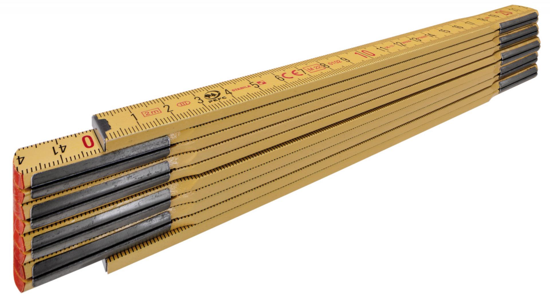 Hochwertiger Holz-Gliedermaßstab STABILA Type 607, 2m