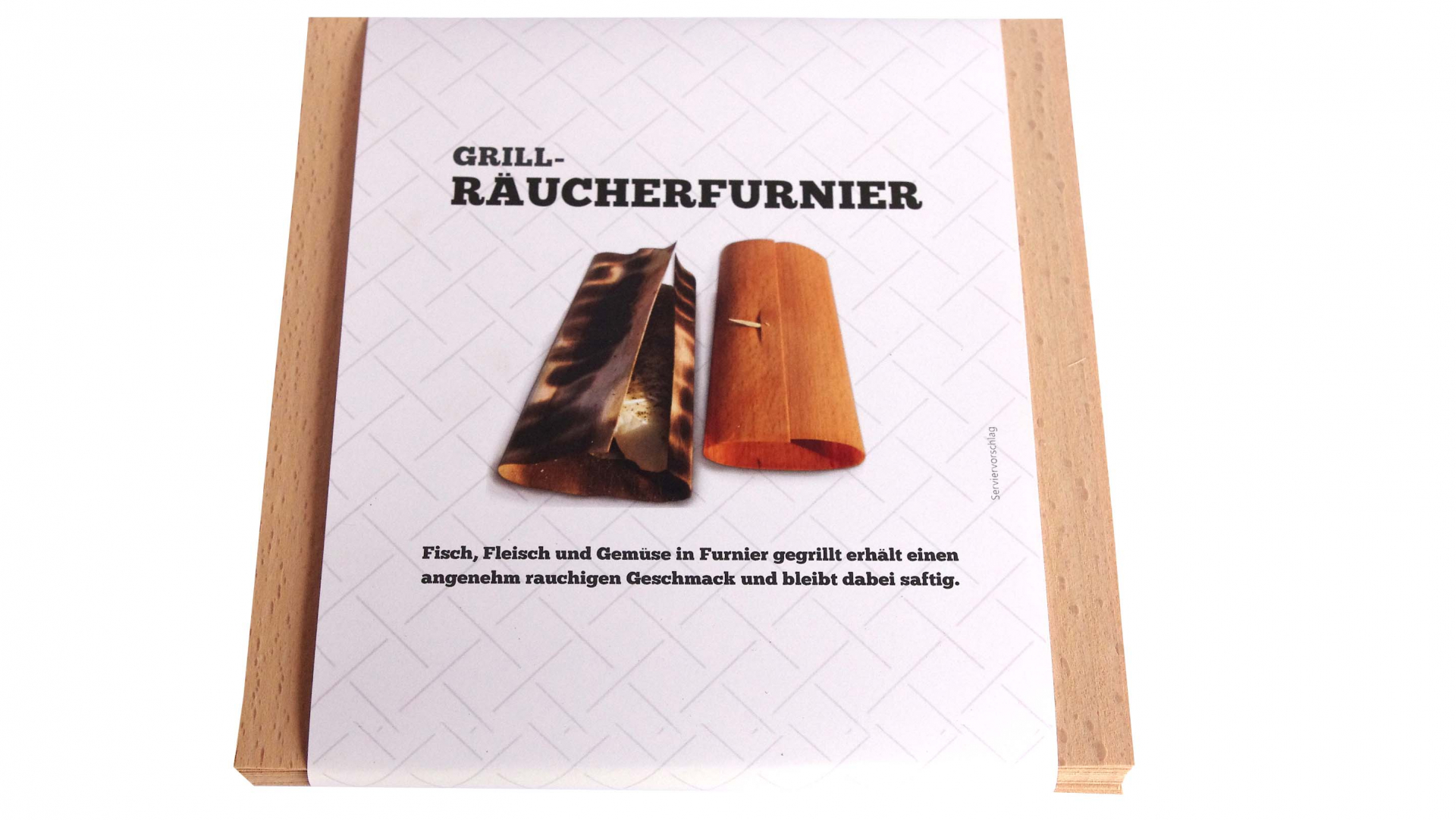 Buche Grill - Räucherfurnier 22 Blatt  19cm  x 19cm