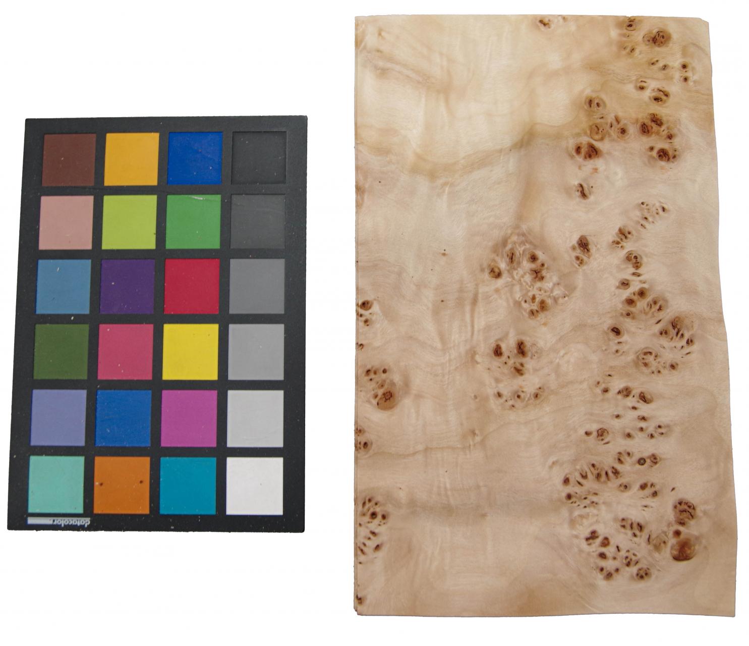 Pappel Maser (Mapa) -Furnier (0,6mm) - 0,86m² (20Stk. x 16cm x 27cm)