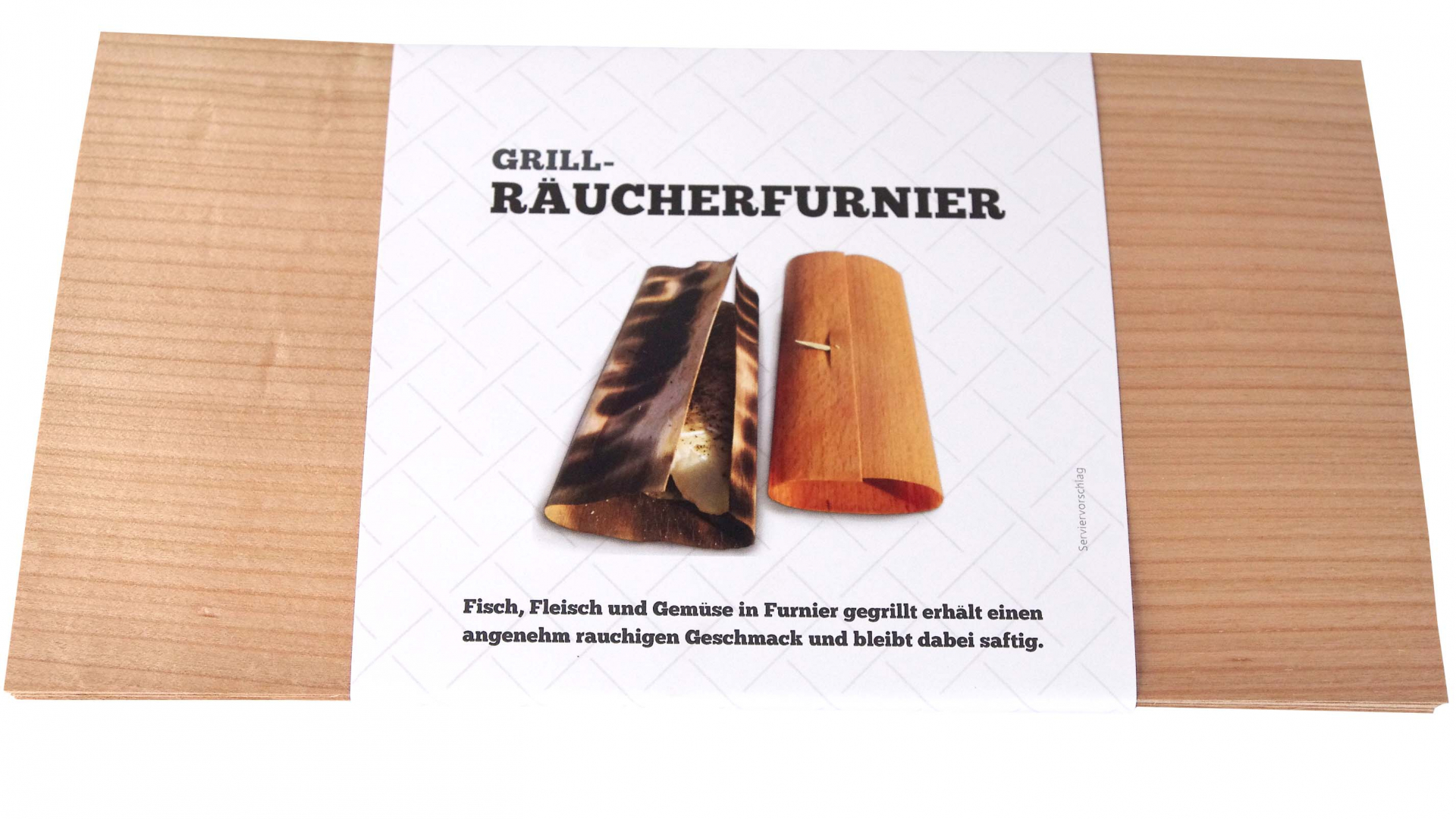 Kirschbaum Grill-Räucherfurnier 12 Blatt, 29 x 15