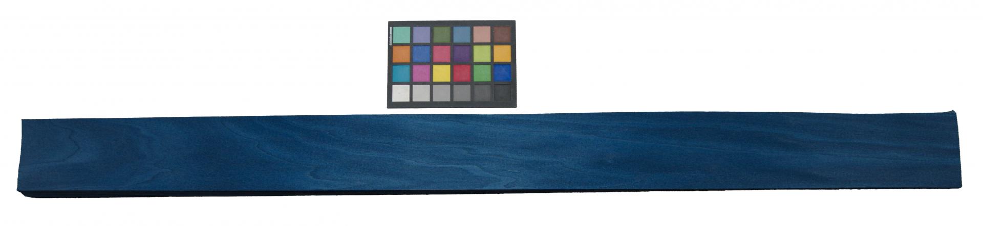Tulipier; Tulipwood, blue coloured, - veneer (0,6mm) - 3,41m² (22pcs. x 141cm x 11cm)
