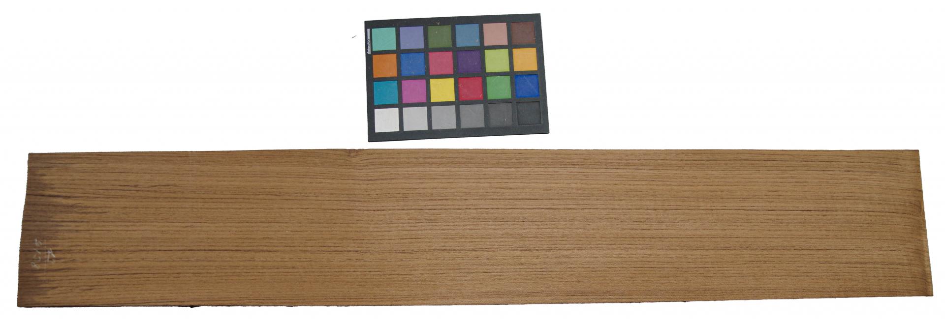 Teak, - veneer (0,6mm) - 5,84m² (38pcs. x 96cm x 16cm)