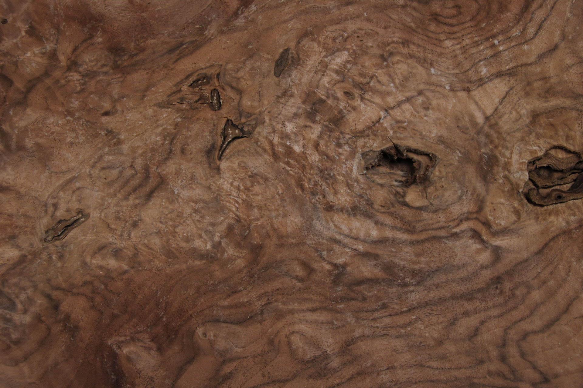 Californian Walnut Burl, - veneer (1,8mm) - 1,16m² (6pcs. x 45cm x 43cm)