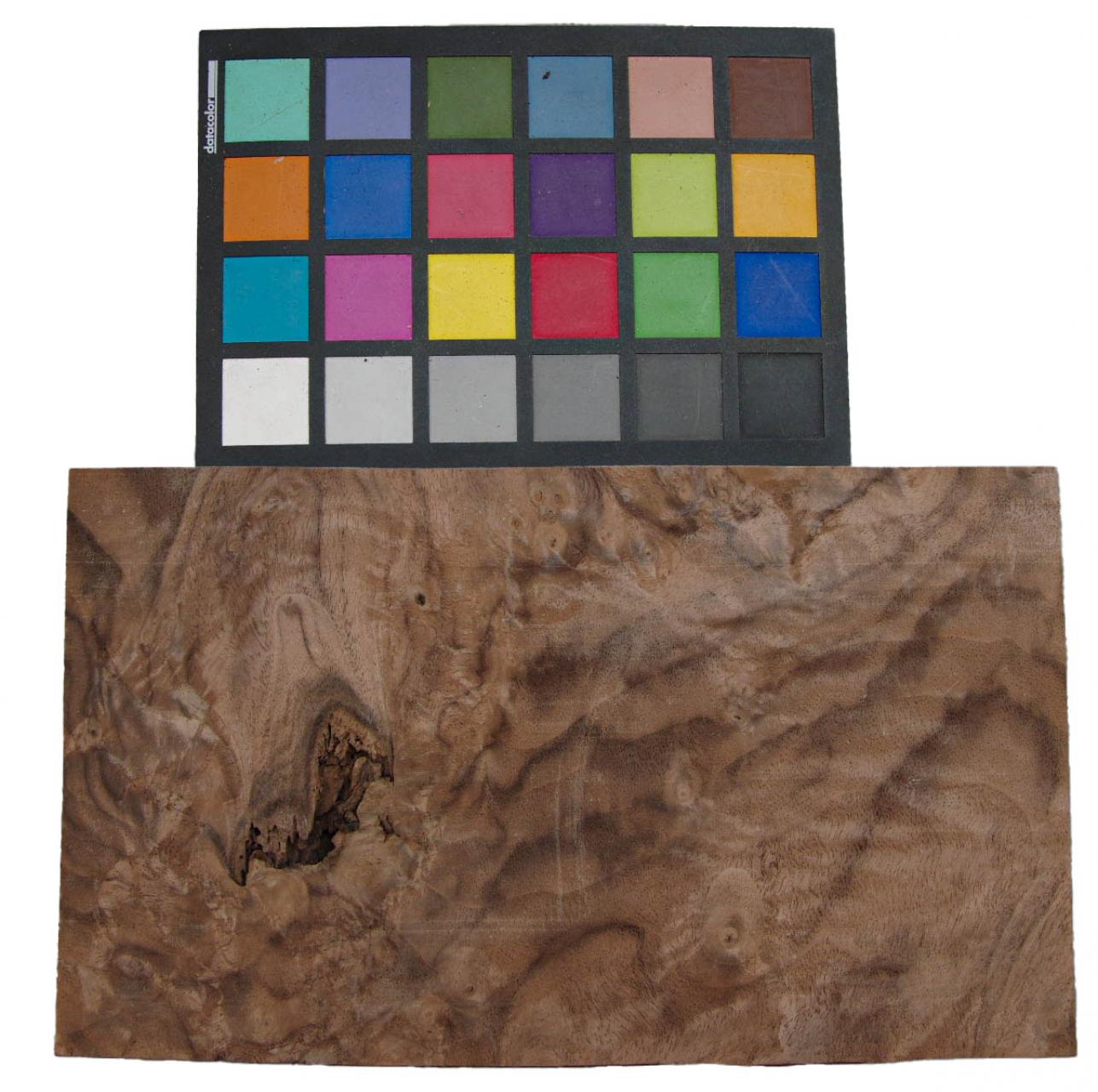 Californian Walnut Burl, - veneer (1,8mm) - 0,26m² (6pcs. x 16cm x 27cm)