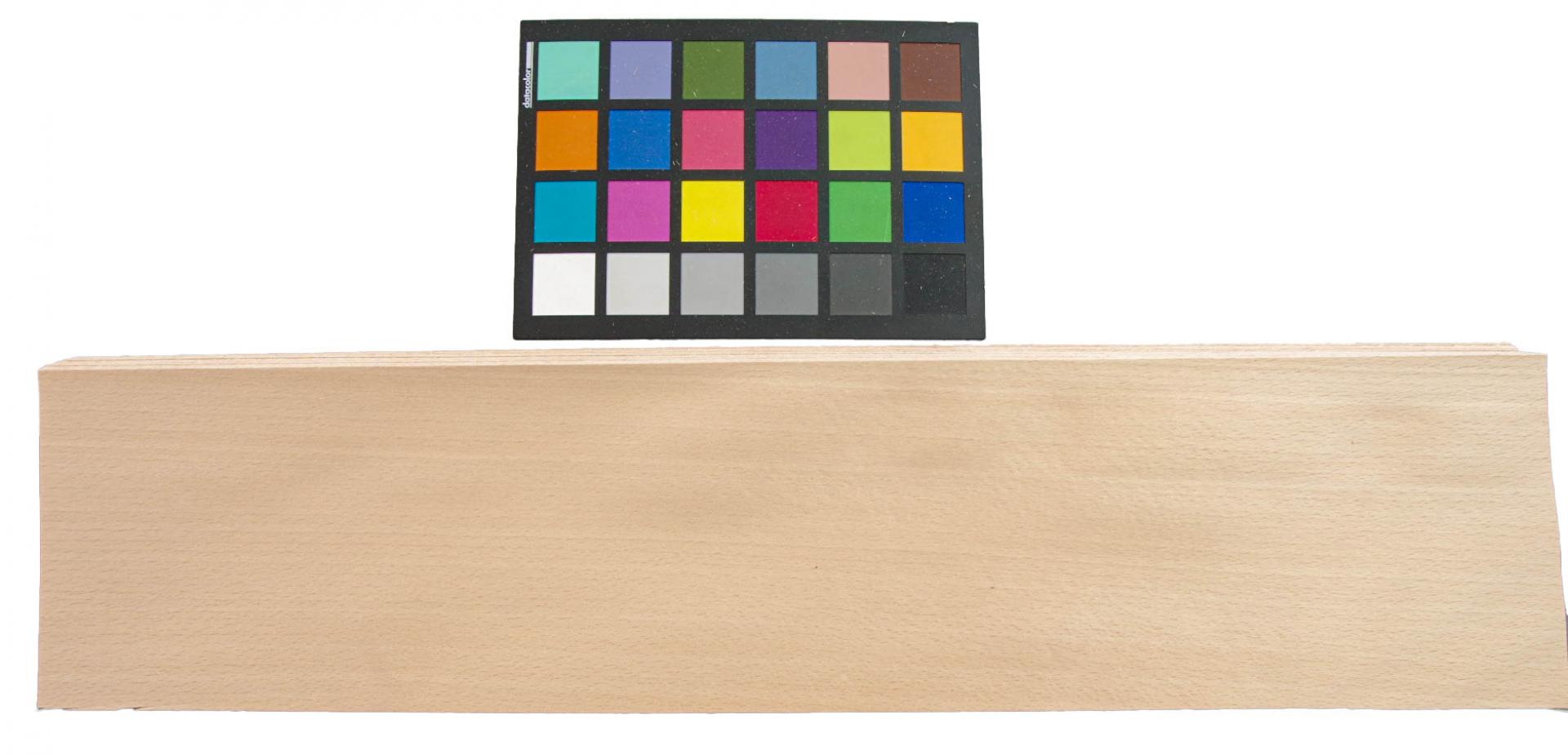 Beech, veneer with Colour reference card