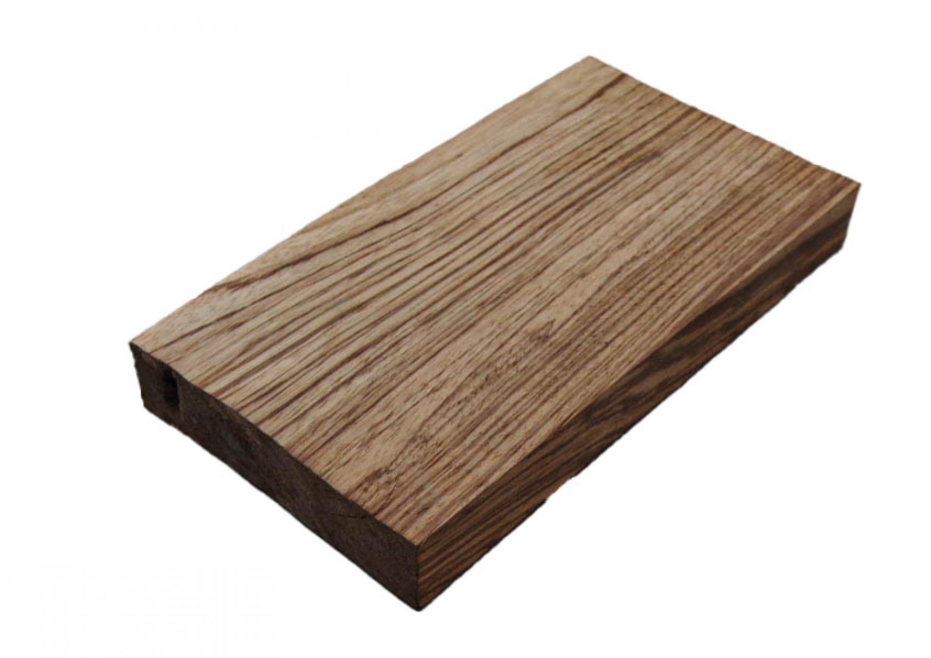 Zebrano- Schnittholz- (0,00101m³, 1Stk. x 26cm x 13cm x 3cm)