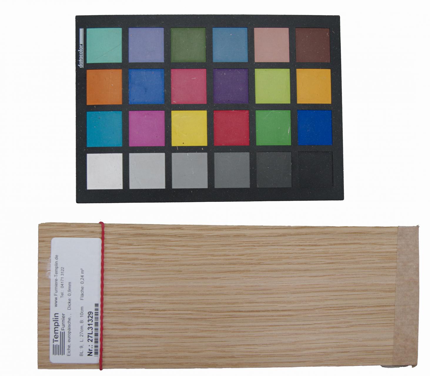 Eiche, europäische -Furnier (0,9mm) - 0,24m² (9Stk. x 27cm x 10cm)