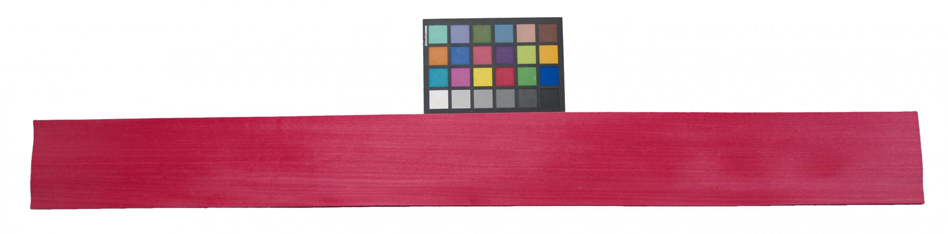 Tulipier, rot gefärbtes -Furnier (0,6mm) - 3,37m² (23Stk. x 122cm x 12cm)