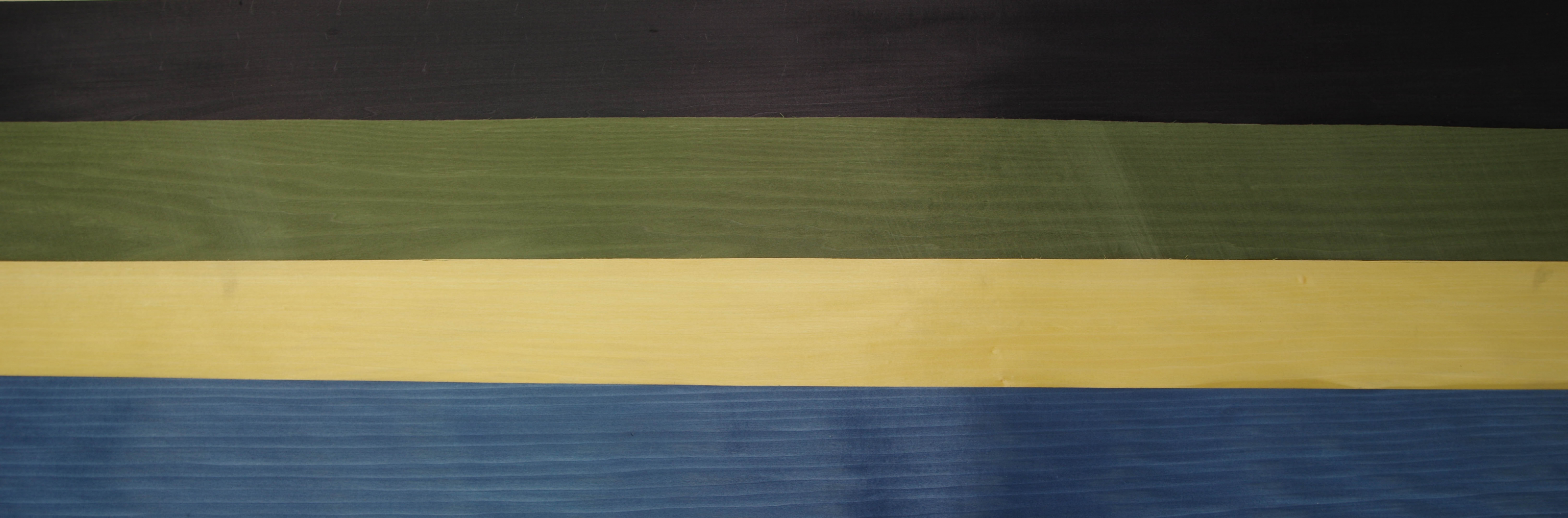 Tulpenbaum 1,01m² blau / 0,97m² gelb / 0,9m² grün /3,08 schwarz gefärbtes-Furnier 5.96m²