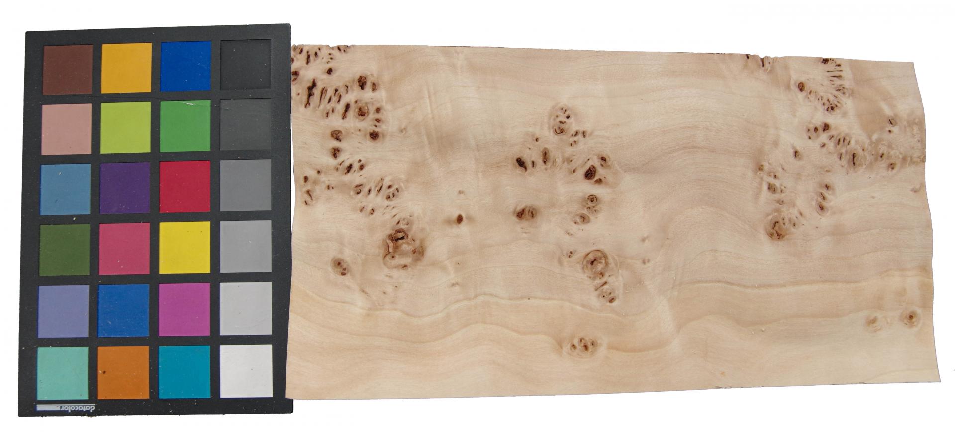 Pappel Maser (Mapa) -Furnier (0,6mm) - 1,08m² (24Stk. x 30cm x 15cm)