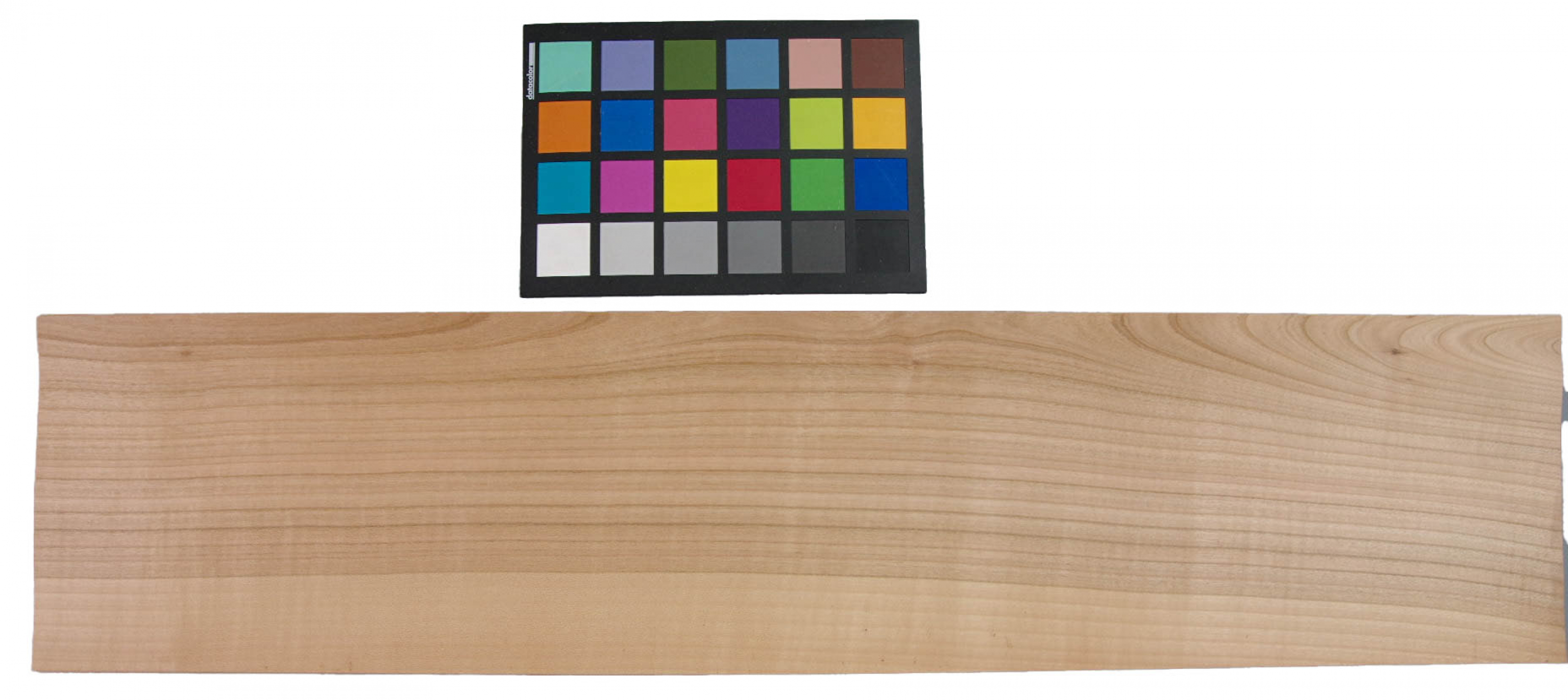 European Cherry, veneer with Colour reference card