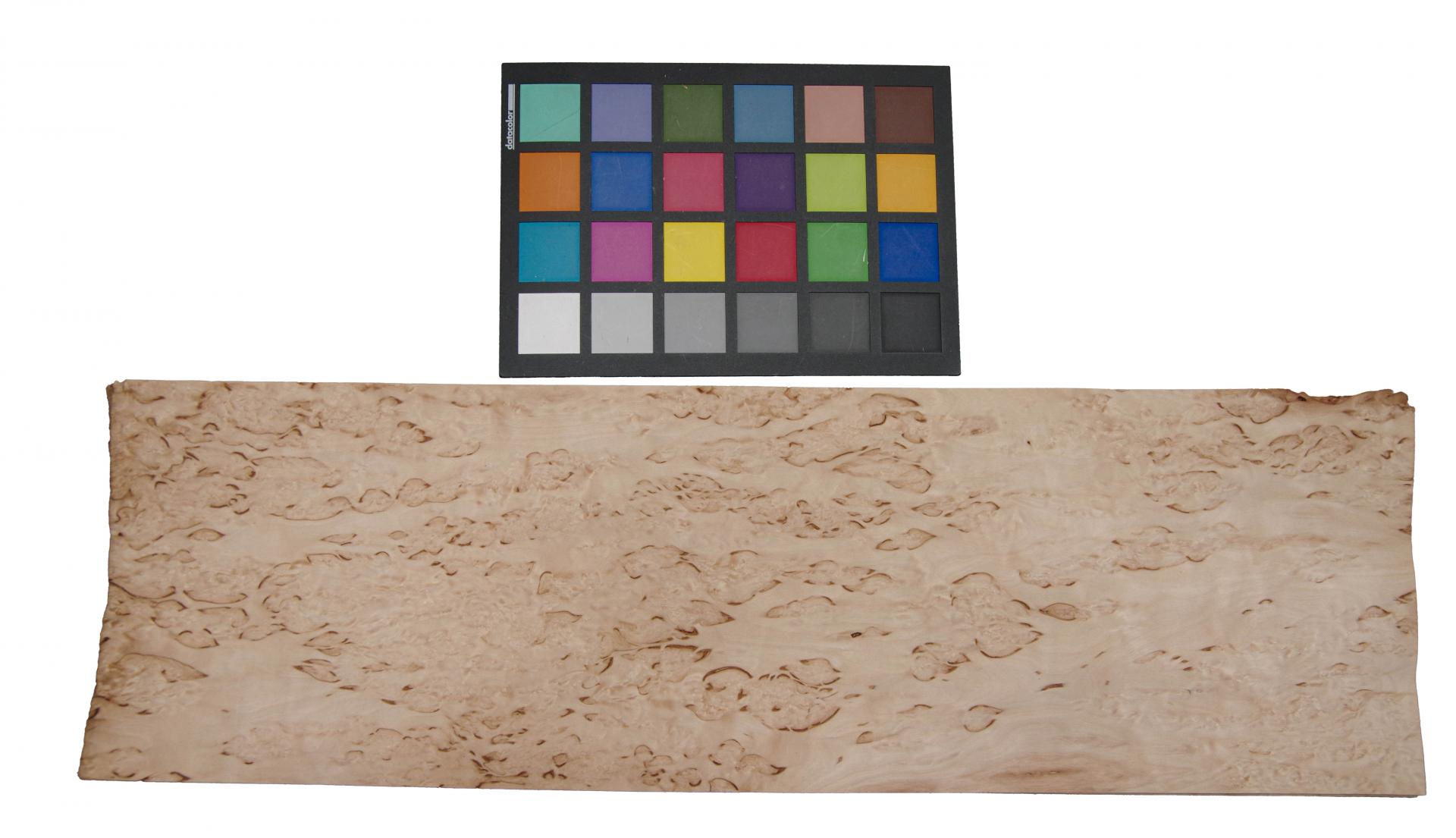 Birke Maser -Furnier (0,6mm) - 1,04m² (12Stk. x 54cm x 16cm)