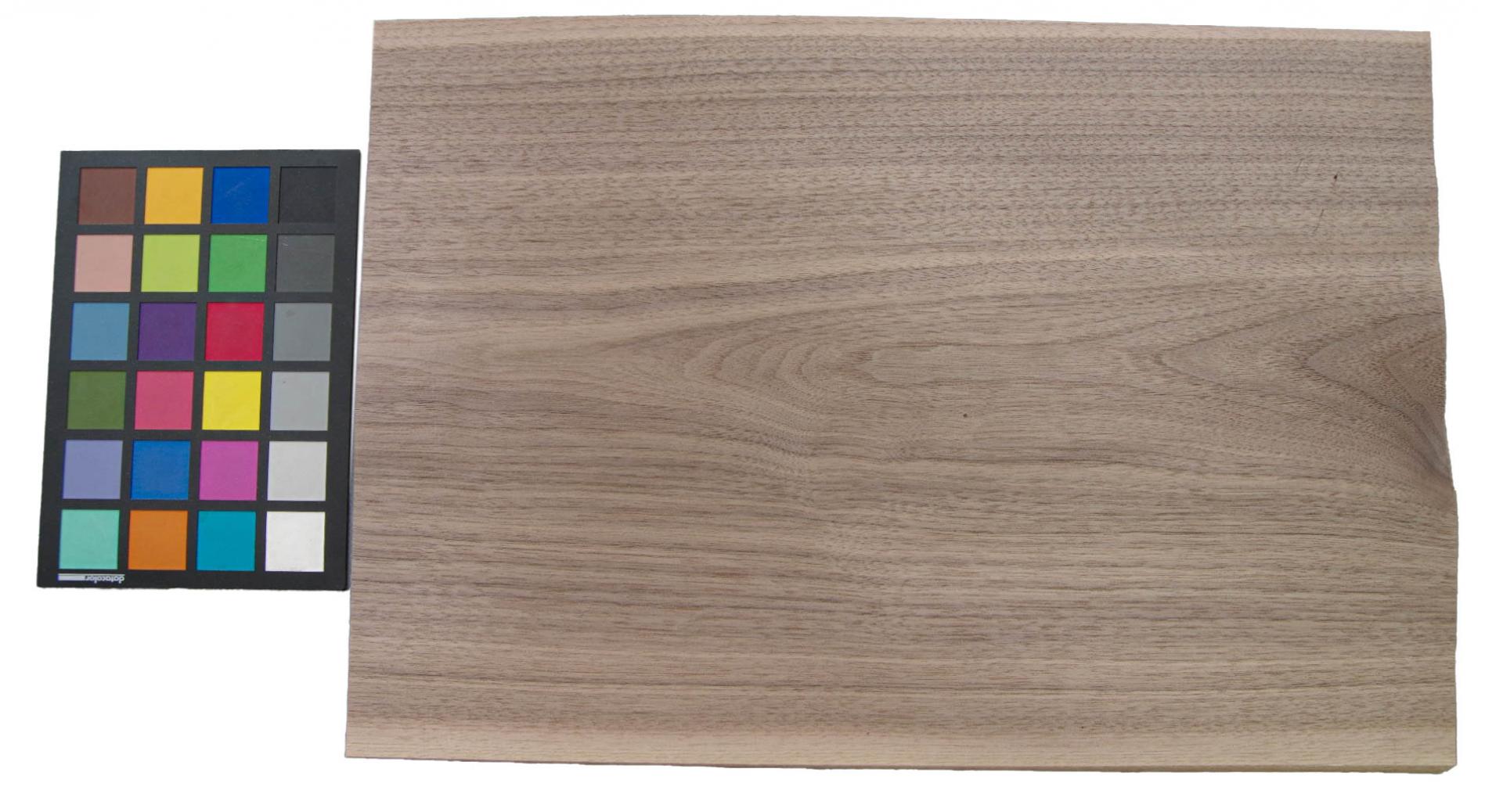 American Black Walnut, veneer with Colour reference card
