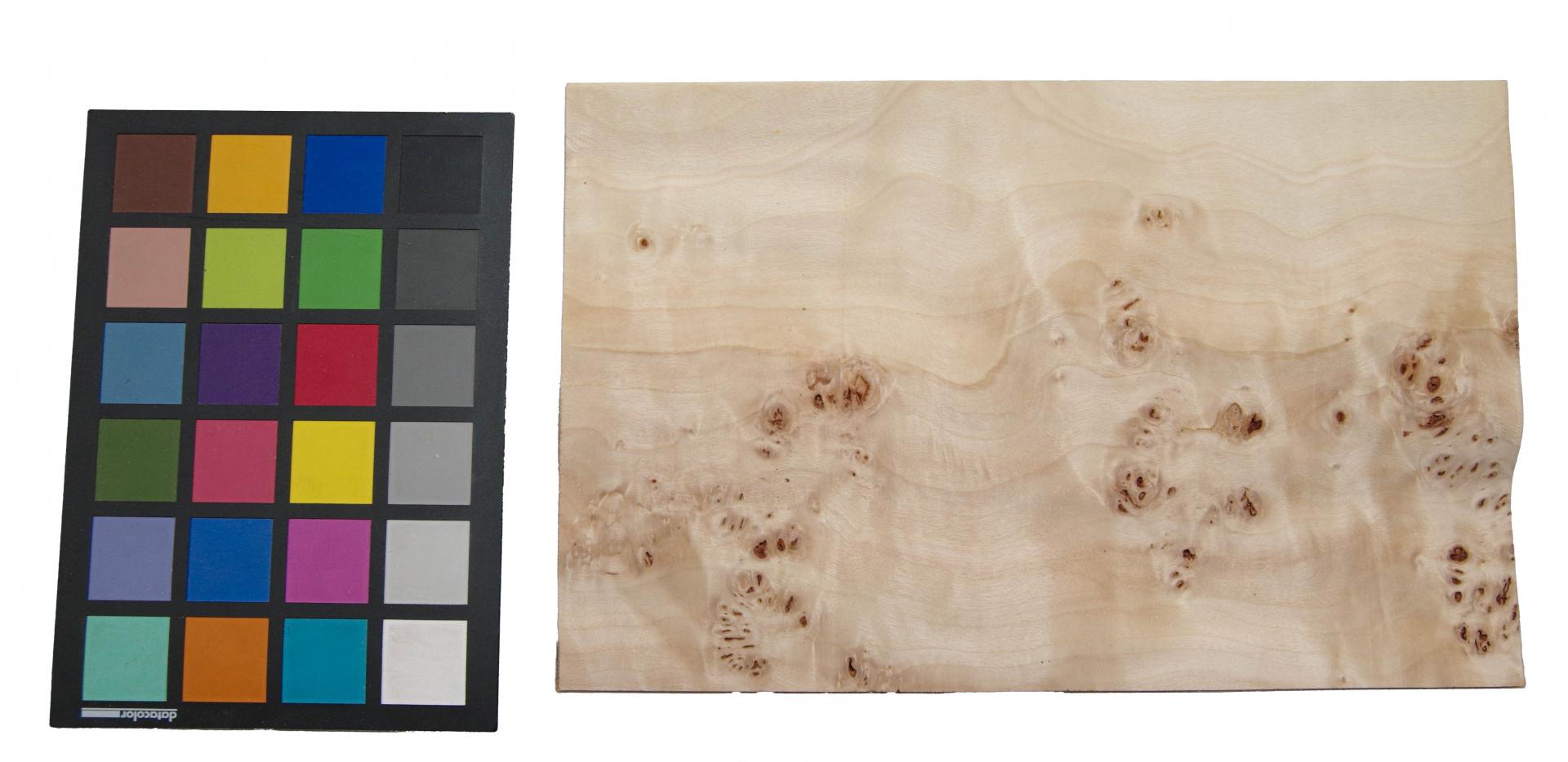 Pappel Maser (Mapa) -Furnier (0,6mm) - 0,43m² (8Stk. x 29cm x 18,5cm)