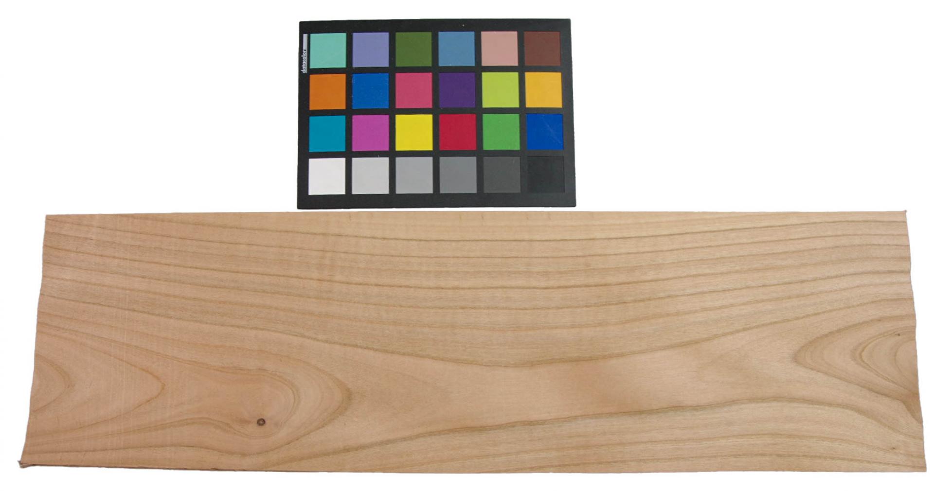 European Cherry, veneer with Colour reference card