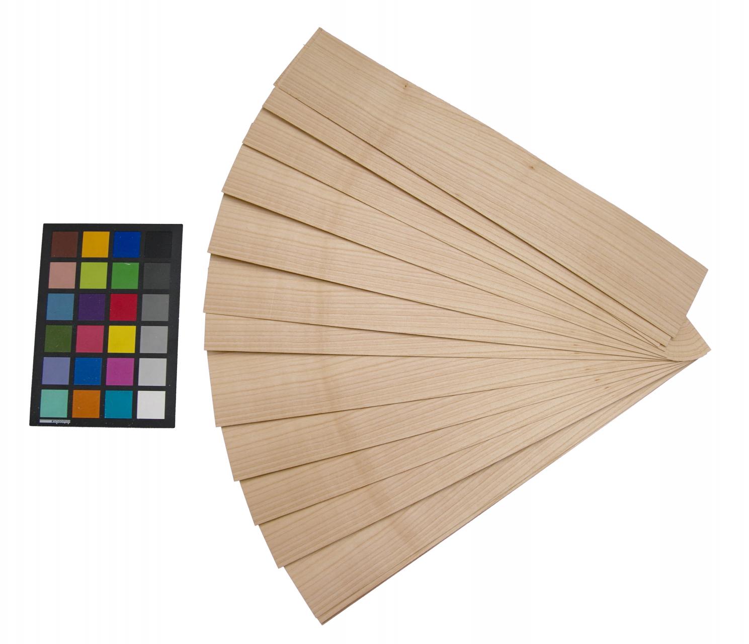 European Cherry, - veneer (0,9mm) - 0,58m² (16pcs. x 45cm x 8cm)