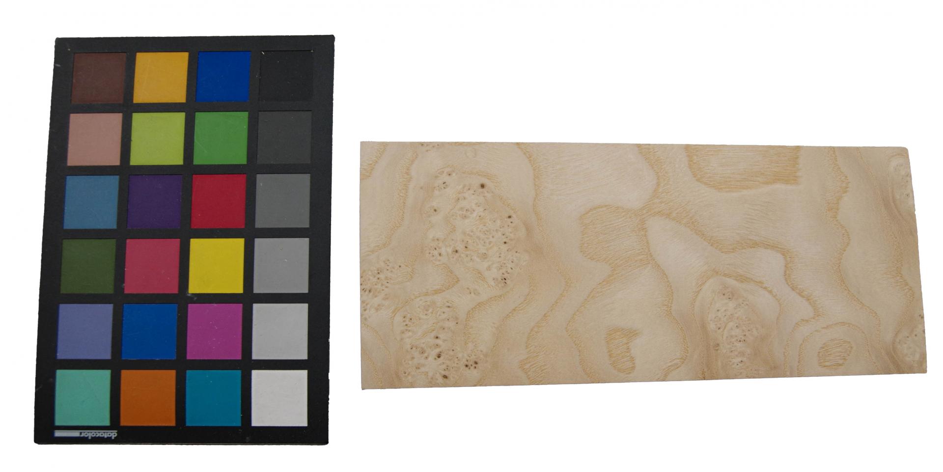 Esche Maser, weiß -Furnier (0,6mm) - 0,17m² (6Stk. x 26cm x 11cm)