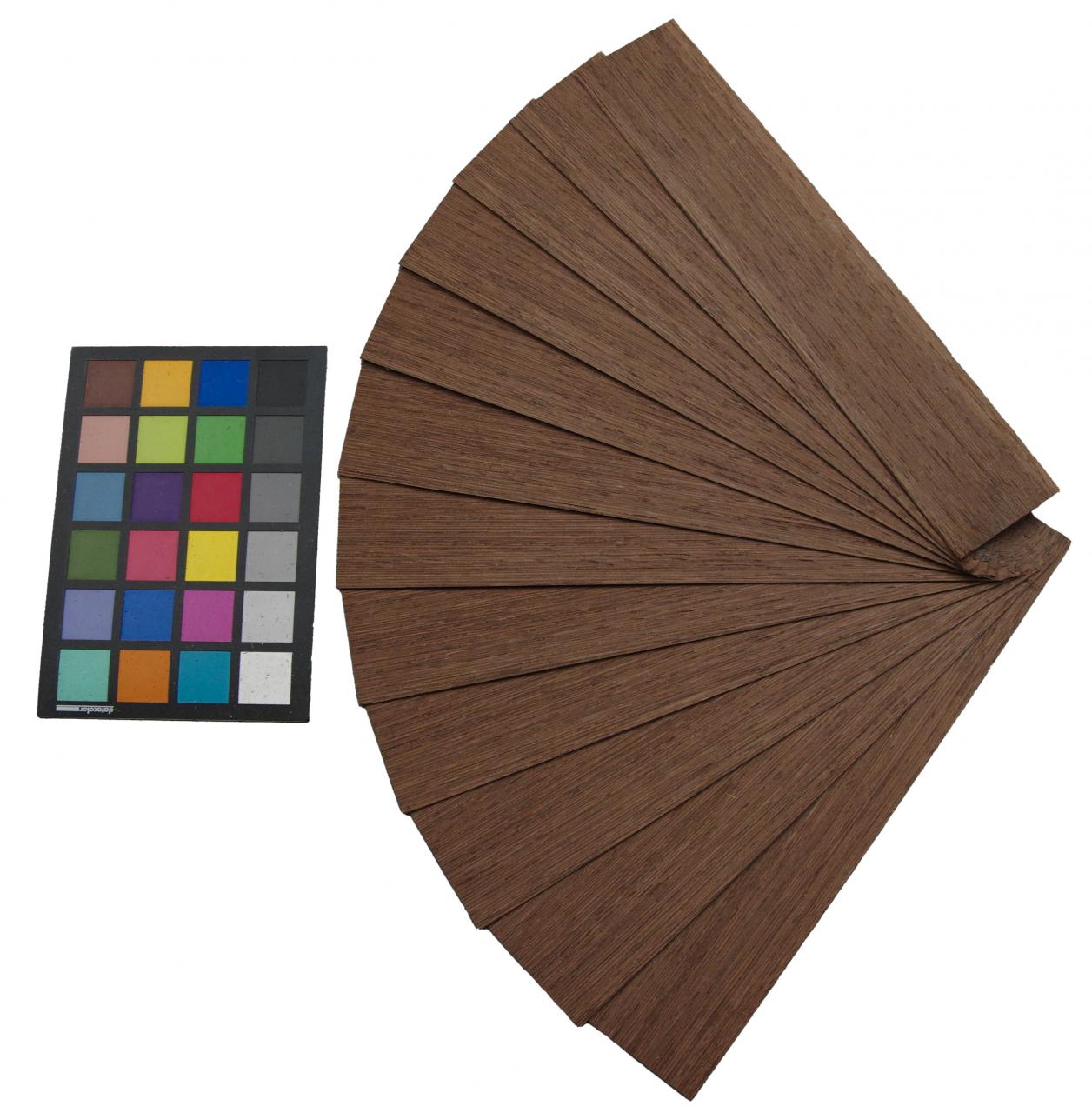Wenge -Furnier (1,4mm) - 0,26m² (12Stk. x 33cm x 6,5cm)
