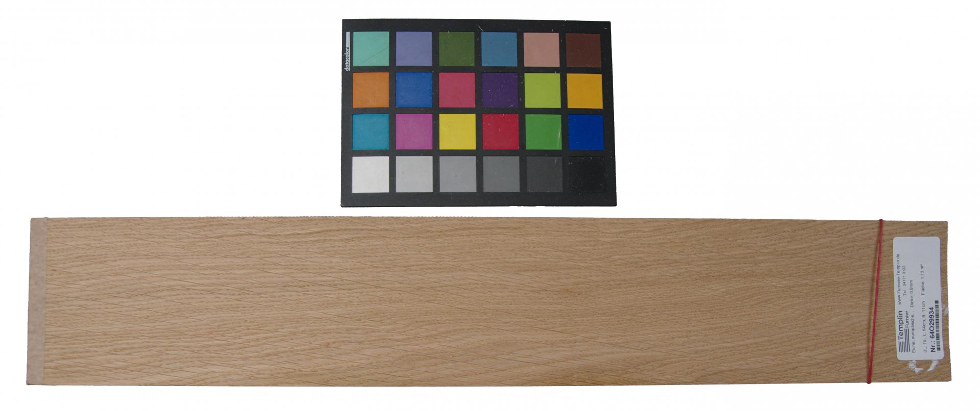 Eiche, europäische -Furnier (0,9mm) - 1,13m² (16Stk. x 64cm x 11cm)