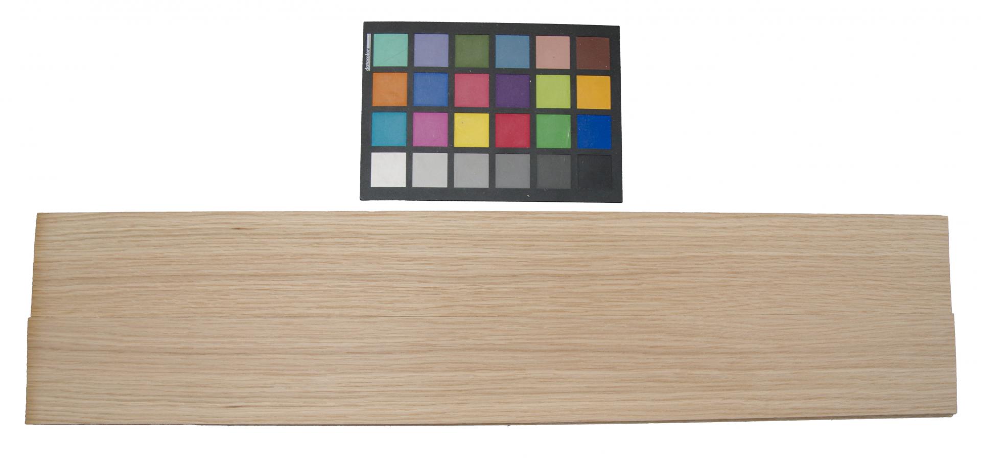 Eiche, europäische -Furnier (0,9mm) - 0,62m² (12Stk. x 69cm x 7,5cm)