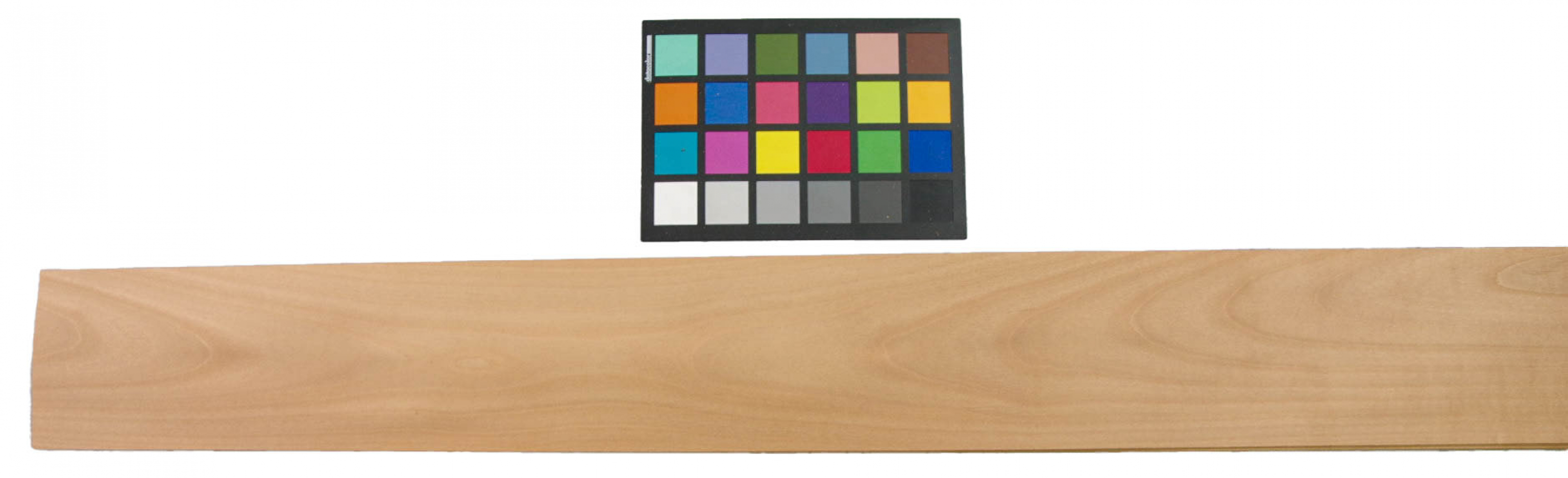 European Cherry, veneer with Colour refernce card