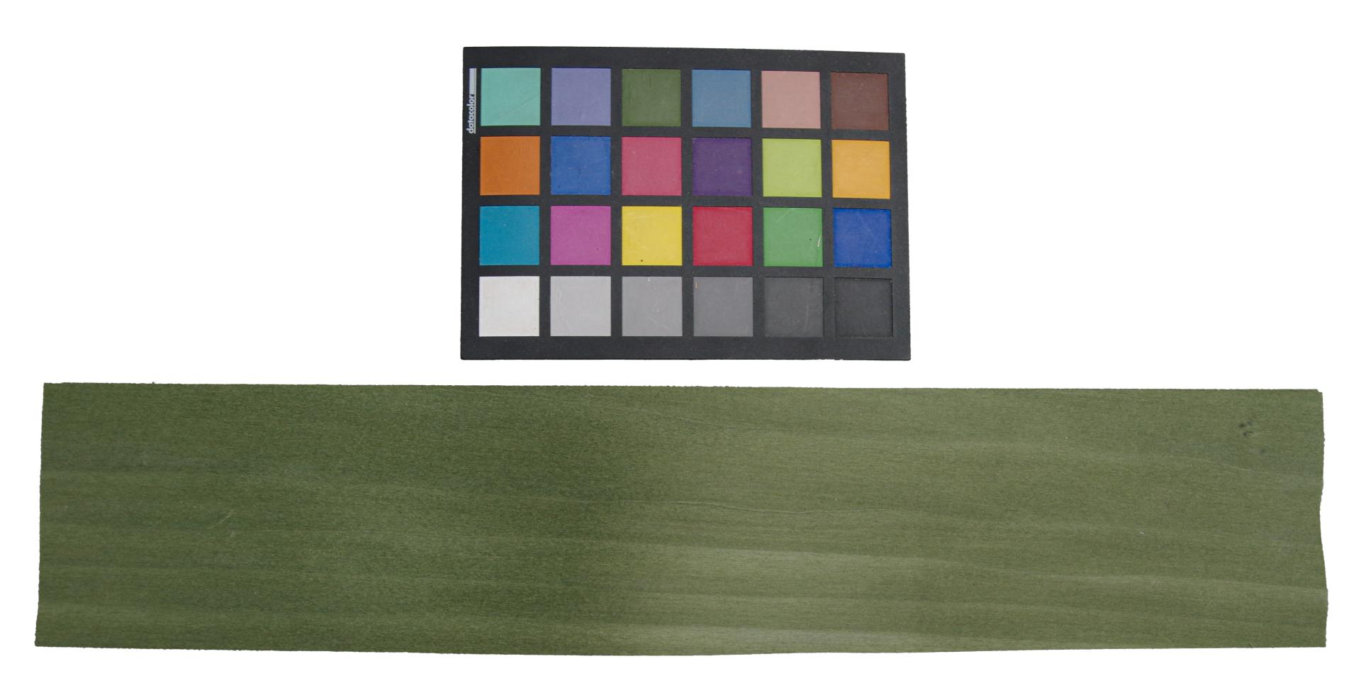 Tulipier, grün gefärbtes -Furnier (0,6mm) - 1,09m² (18Stk. x 55cm x 11cm)