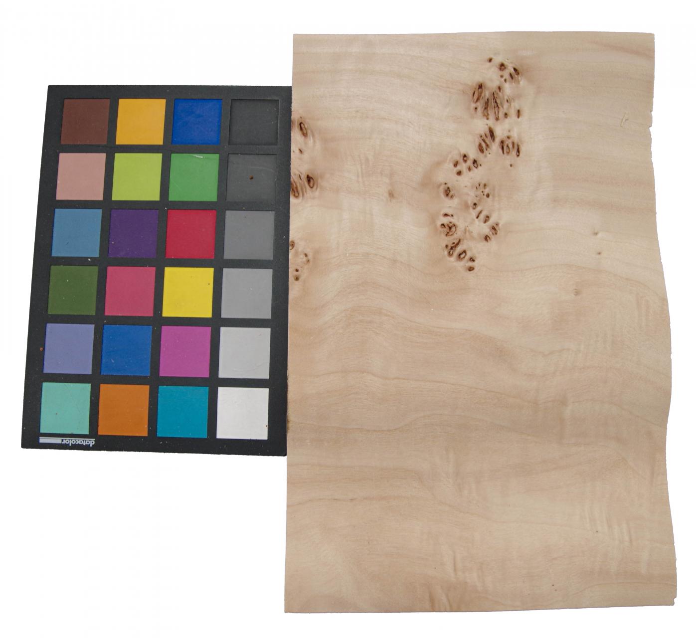 Pappel Maser (Mapa) -Furnier (0,6mm) - 1,21m² (24Stk. x 18cm x 28cm)
