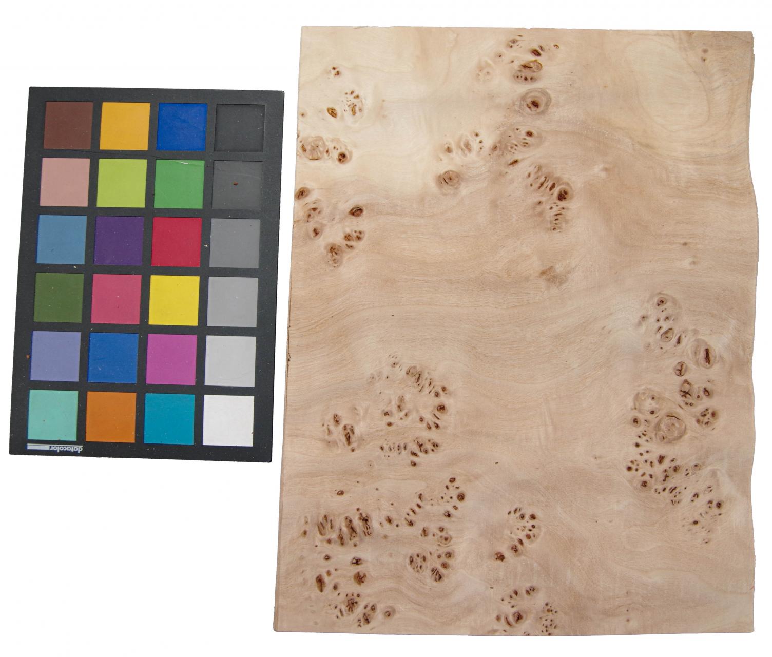 Pappel Maser (Mapa) -Furnier (0,6mm) - 1,66m² (24Stk. x 23cm x 30cm)